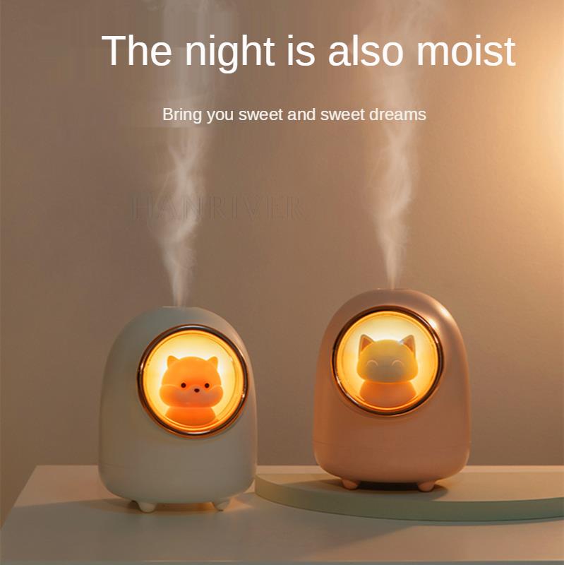 350ML Air Humidifier Cute Cat Ultra-Silent USB Aroma Essential Oil Diffuser Office Car Humidificador Air Purifier Mist Maker