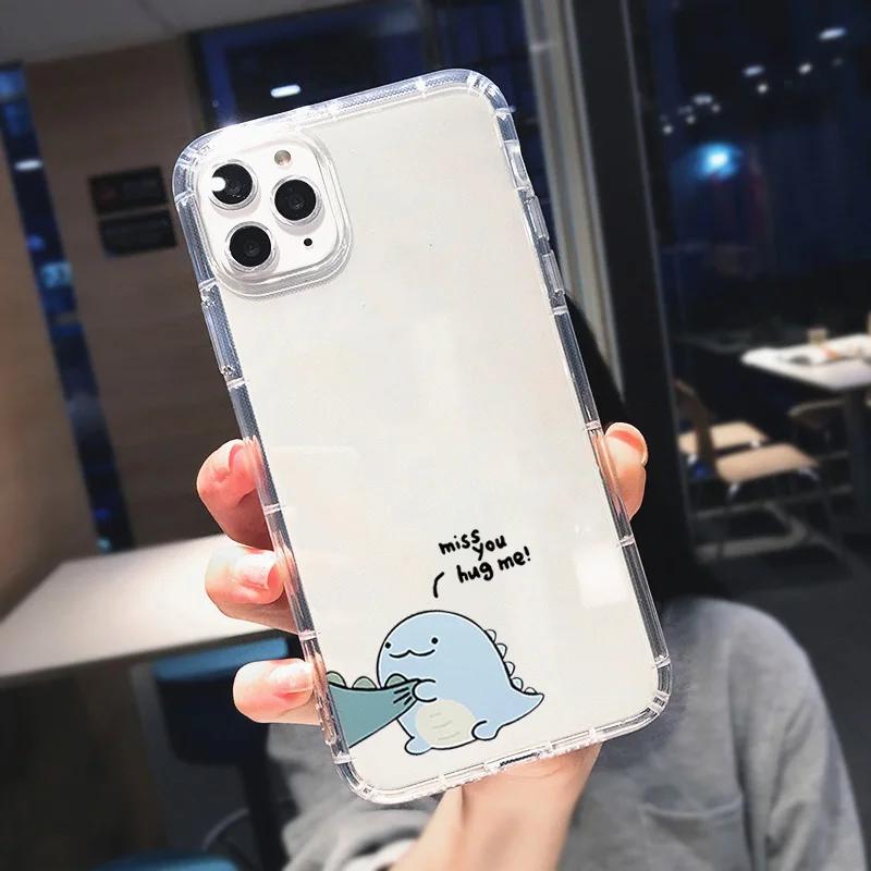Cute Dinosaur Couple Phone Case For Samsung Galaxy S22 S26 S23 S24 S25 Ultra Plus Cartoon Cover For Galaxy S24+ S23+ S22+ Fundas