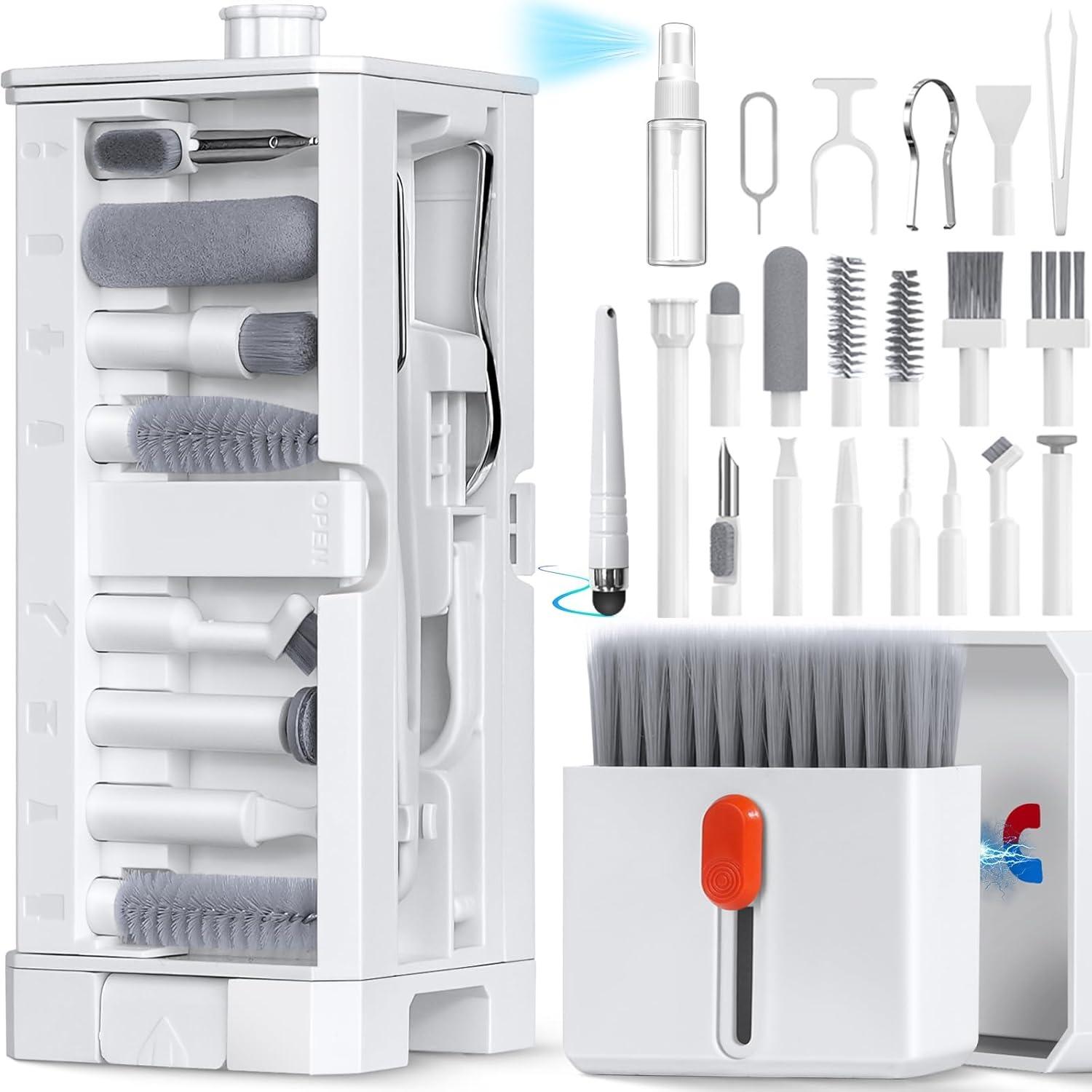 

32 in 1 Cell Phone Cleaning Kit with Charging Port Cleaner,SIM Tool,Keyboard Brush,Speaker Brush,Electronic Cleaning kit for iPhone,AirPods,Earbud білий