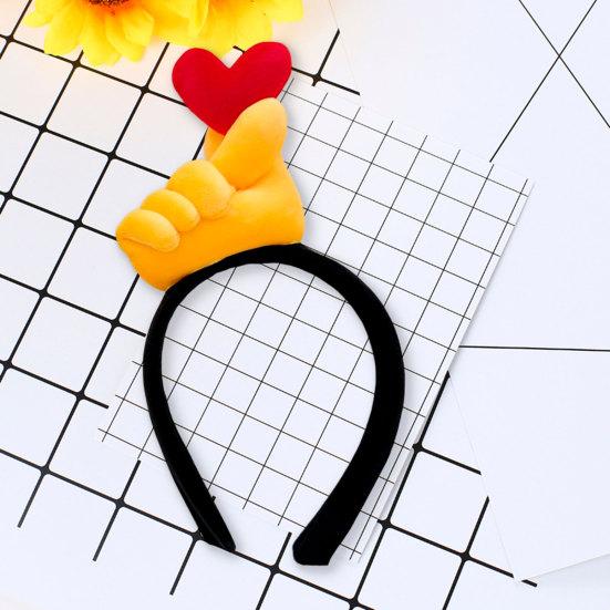 Men Women Headband Spoof Thumb Gesture Design Versatile Hairband Cartoon Hair