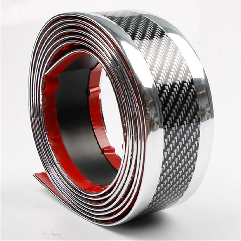 2.5M*5Cm Silver Side Car Door Sill/Bumper/Trunk Sill/Fender/Side Skirt Protector