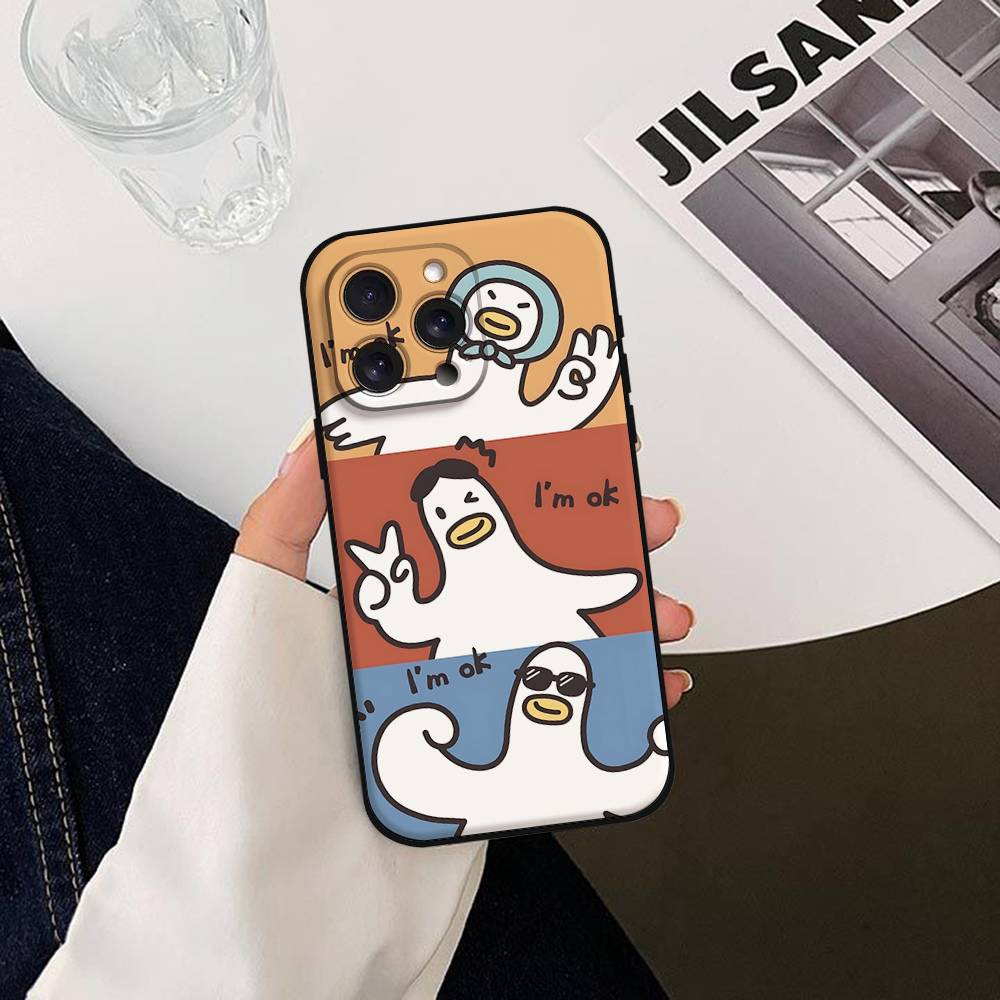 Funny Duck Phone Case Soft TPU Skin-Friendly For IPhone 17/16/15/14/13/12/11 Series: PRO, MAX, PLUS ,Mini
