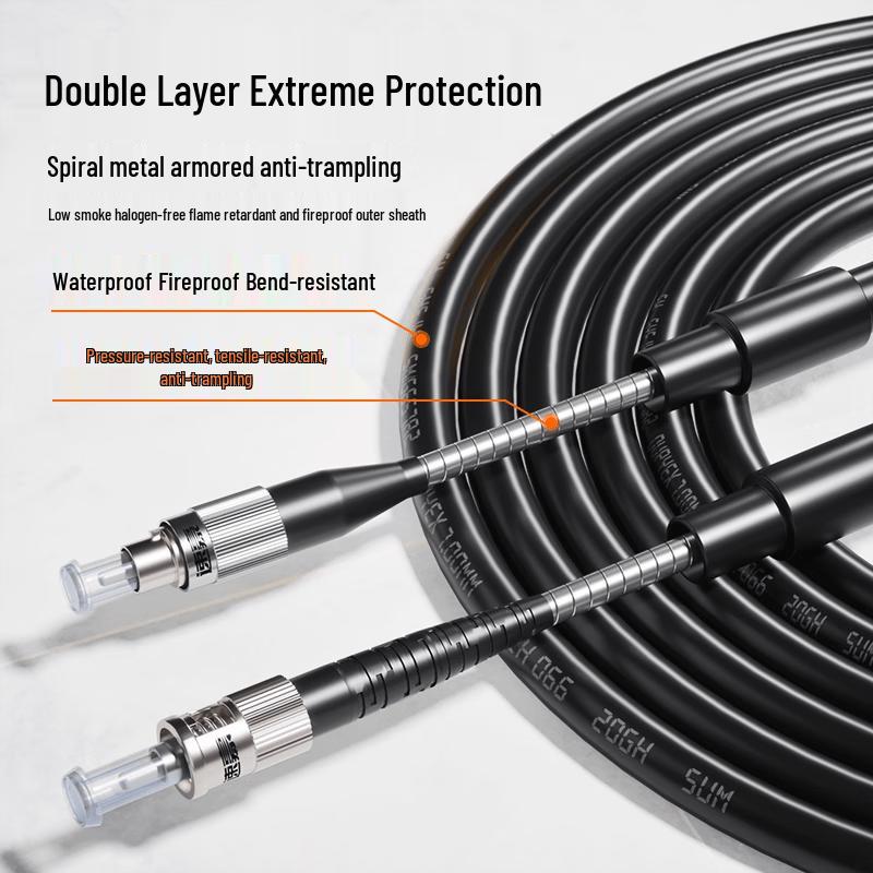 Outdoor Armored Single Mode FC-ST Fiber Patch Cable