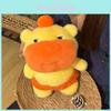 Cute Orange Capybara Lulu Plush Doll Children Companion Toy For Kids And Girls