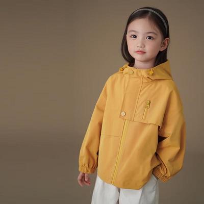 Kids' Hooded Outdoor Windbreaker