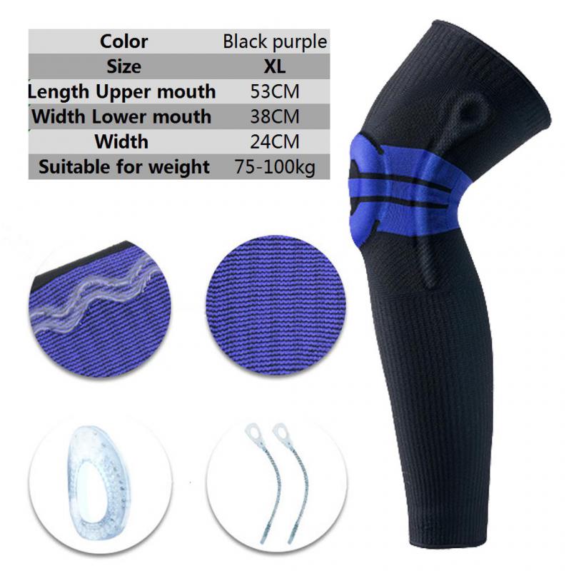 

1/2PCS Knee Support Men Pressurized Elastic Knee Brace with Silicone Spring Basketball Volleyball Knee Pads High Quality Practical Daily Use M For 50-65KG