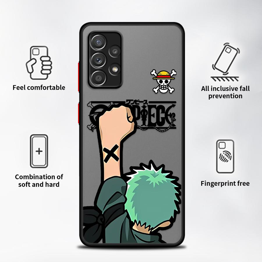 Case for Samsung Galaxy A73 A33 A52S A72 A56 A55 A16 A15 A54 A14 A23 A17 A52 A53 A35 A34 A36 Phone Cover One Pieces Zoro Luffy