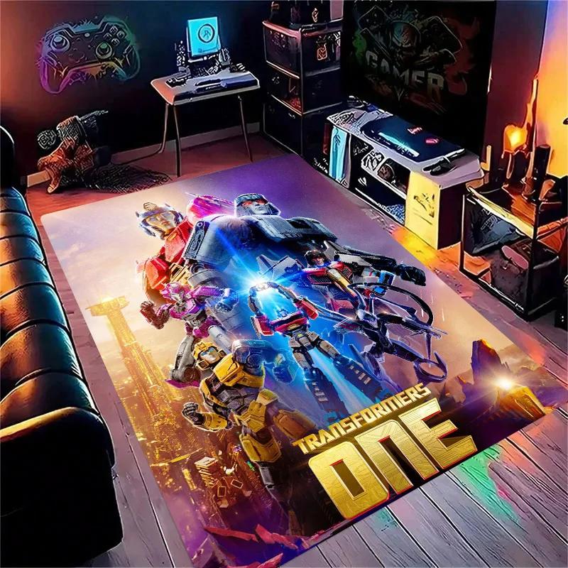High-quality Cartoon T-Transformers Autobots 3D Bathroom Anti-Slip Mat Rugs for Home Kitchen Floor Decor Carpet