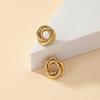 Korean Retro Geometric Circle Hoop Earrings for Women