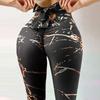 New Arrival Fitness High-Stretch Sweat-Wicking Digital Print Bow-Tie Drawstring Trousers Leggings High-Waisted Slim-Fit Yoga Pants for Women