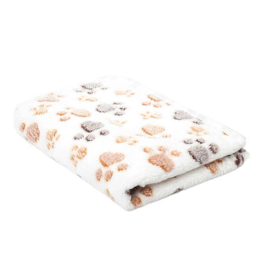 Couverture Douce Moelleuse de Haute Qualité pour Animaux de Compagnie Flanelle Couverture de Couchage pour Chien Motif Imprimé Patte Tapis pour Animaux de Compagnie Couverture Chaude et Confortable pour Chat Chien