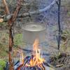 1.8L/3L Titanium Pot Ultralight Hanging Pot with Lid and Foldable Handle Outdoor Camping Hiking
