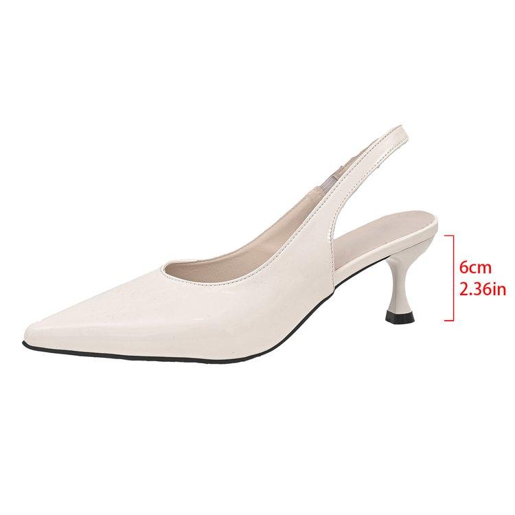 Módní dámské boty 2024 Nové dámské lodičky Jednobarevné Jednoduché boty na středním podpatku Sexy špičatá špička Slingback Elegantní společenské boty