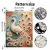 DIY Pearl Peacock 5D Rhinestone Art Kit for Adults Round Half Pearls Wall Decoration Handmade Craft Gift Frameless