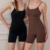 Fancy Idle Style Yoga Bodysuit Fitness Sports Outdoor Leisure Training Pilates Blouse with Chest Pad for Women