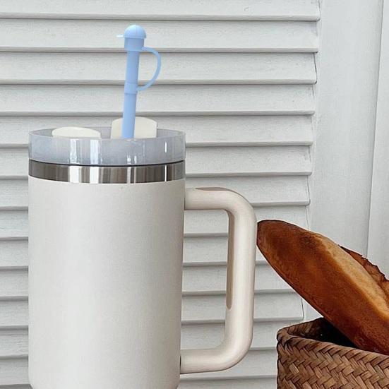1/6ks sada silikonových brček pro sklenice o objemu 30/40 oz, opakovaně použitelná brčka s kryty, potravinářská snadno čistitelná náhradní silikonová brčka na cesty a venkovní použití