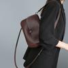 Neue Herbst- und Winter-kleine quadratische Tasche aus echtem Leder für Damen, hochwertige Umhängetasche zum Pendeln