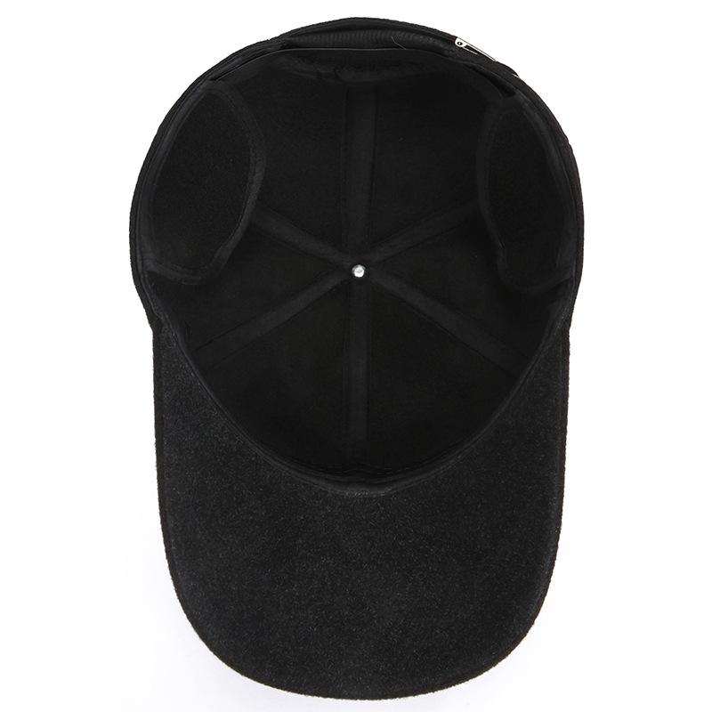Middle-Aged and Elderly Autumn Winter Cap Outdoor Cycling Warm Cotton Cap Men Windproof Ear Protection Baseball Cap