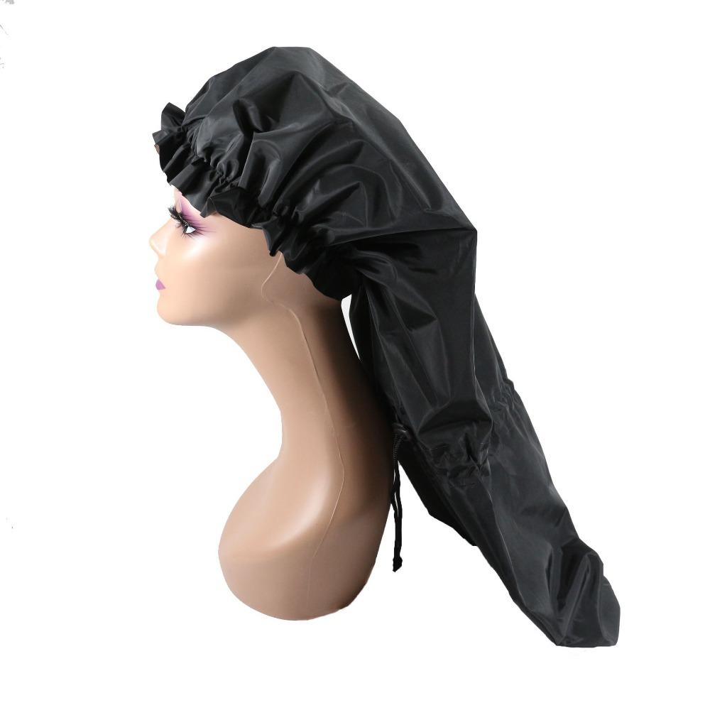 Hot Large Shower Caps Waterproof Large Size Bath Caps Reusable Hair Bonnets for Women Long Hair