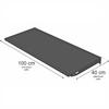 Full shelf Mega-M Basic L-100 cm D-40 cm anthracite RAL7016 + 2 pcs brackets D-40 cm N