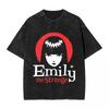 Harajuku  Cotton Oversized TshirtMen Short Sleeve TeesEmily The Strange Summer Loose Washed Tops TShirt