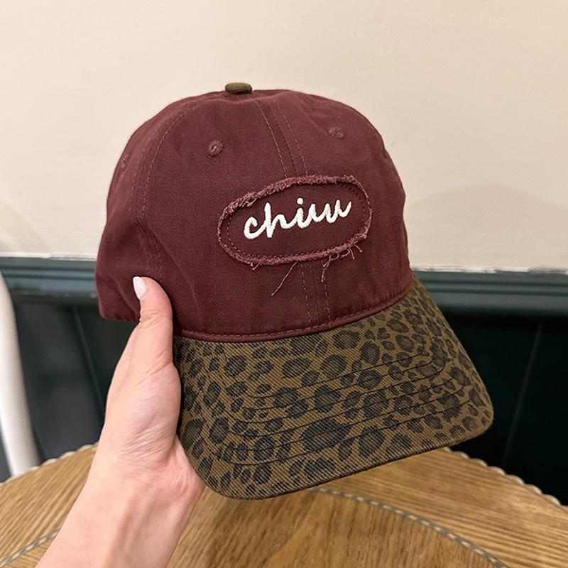 

Retro Leopard Baseball Cap For Women Men Patchwork Snapback Sunshade Peaked Hat Hip Hop Sports Dad Trucker Couple Hats