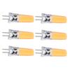 6PCS GY6.35 Bulb 5W COB Light Bulb 500lm Silicone Ceiling Lamp Bulb for Living Room