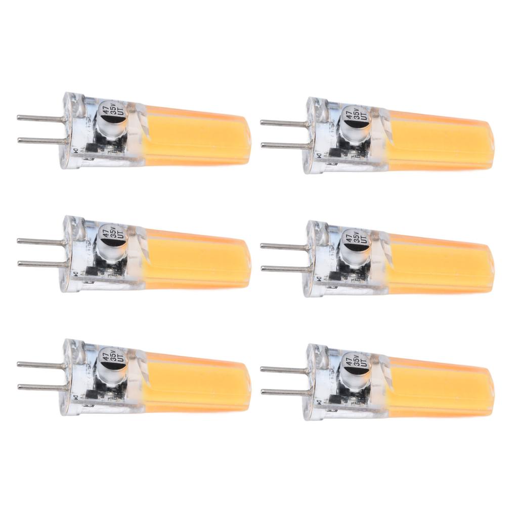 6PCS GY6.35 Bulb 5W COB Light Bulb 500lm Silicone Ceiling Lamp Bulb for Living Room