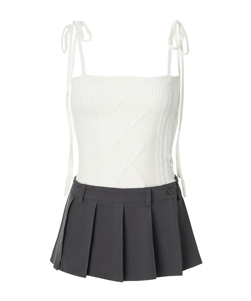 ZEROPLANET Luca Pleats Bustier [White]