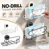 Strong Suction Cup Paper Holder No Drill Installation Wall Mounted Tissue Rack  Access