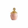 Middle Eastern Incense Burner, Geometric Ceramic, Dome Lid, Home Decor, Desktop Pink Jar Cup