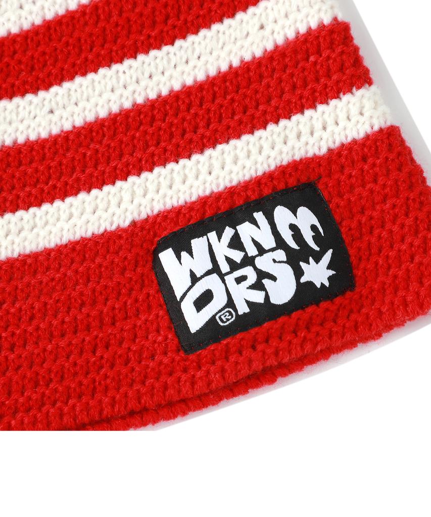 WKNDRS Striped Beanie (Red)
