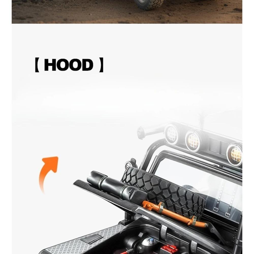 Simulation 1/24 Defender 110 Off-road Alloy Car Model Collection Ornament Children's Toy Vehicle Gift Pullback Light Miniature