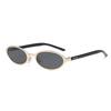 Uv400 Oval Sunglasses For Women With Metal Frame And Brown Lenses For Travel Parties