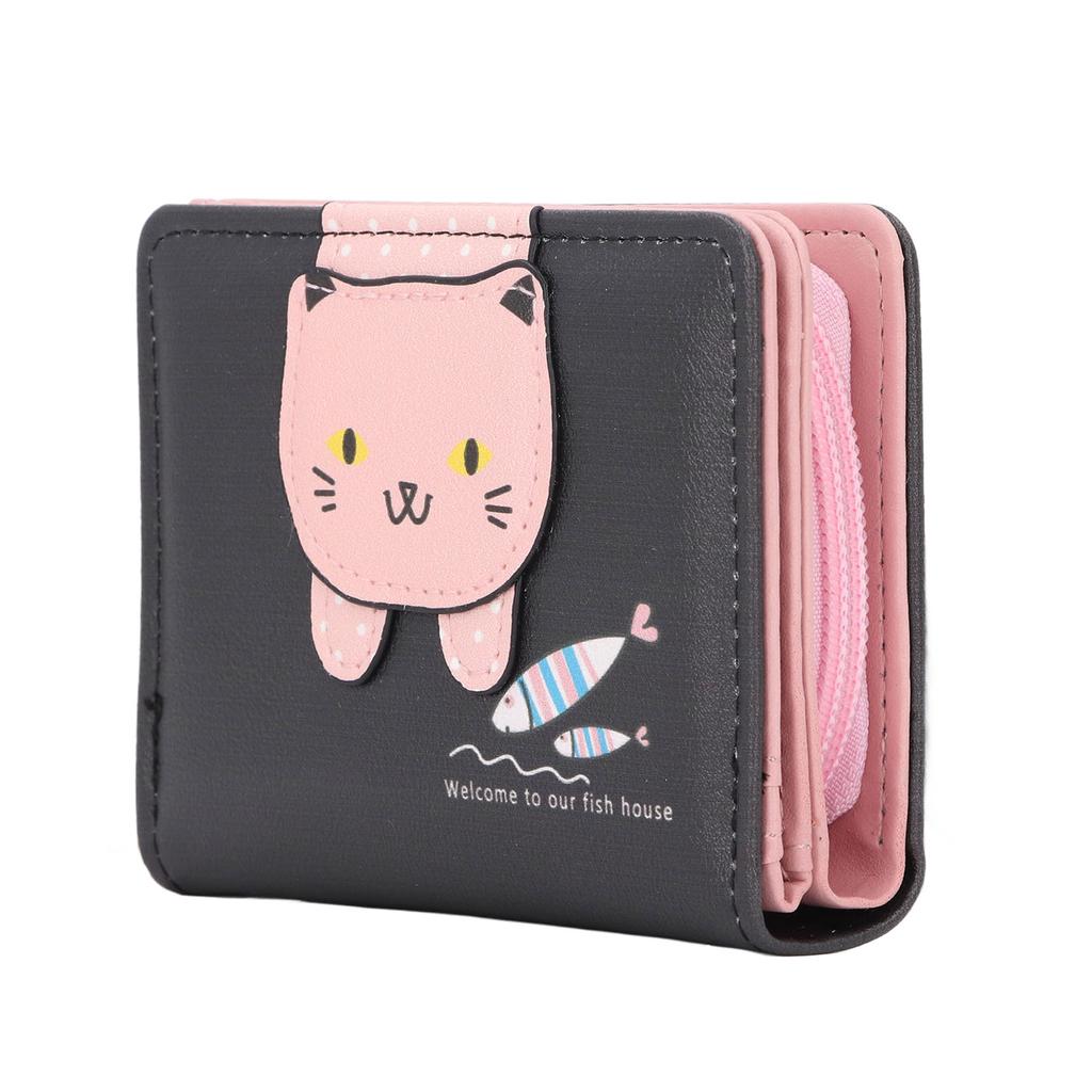 Female Korean Version Small PU Leather Coin Purse Student Cute Animal Change Bag Zipper Foldable
