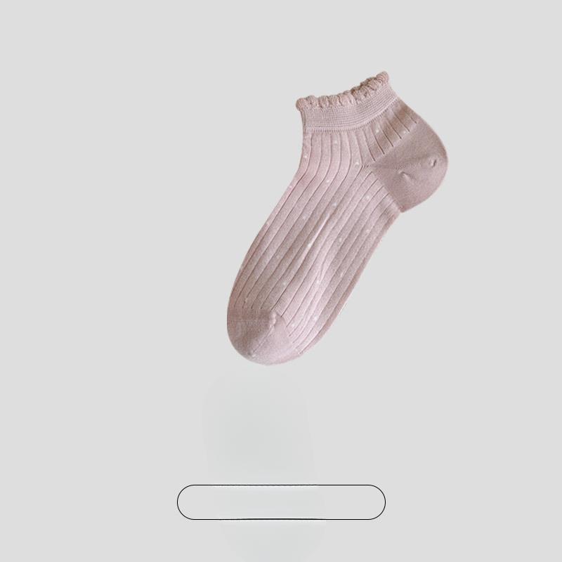 Female Summer Thin Small and Fresh Simple All Match Lace Boneless Boat Socks