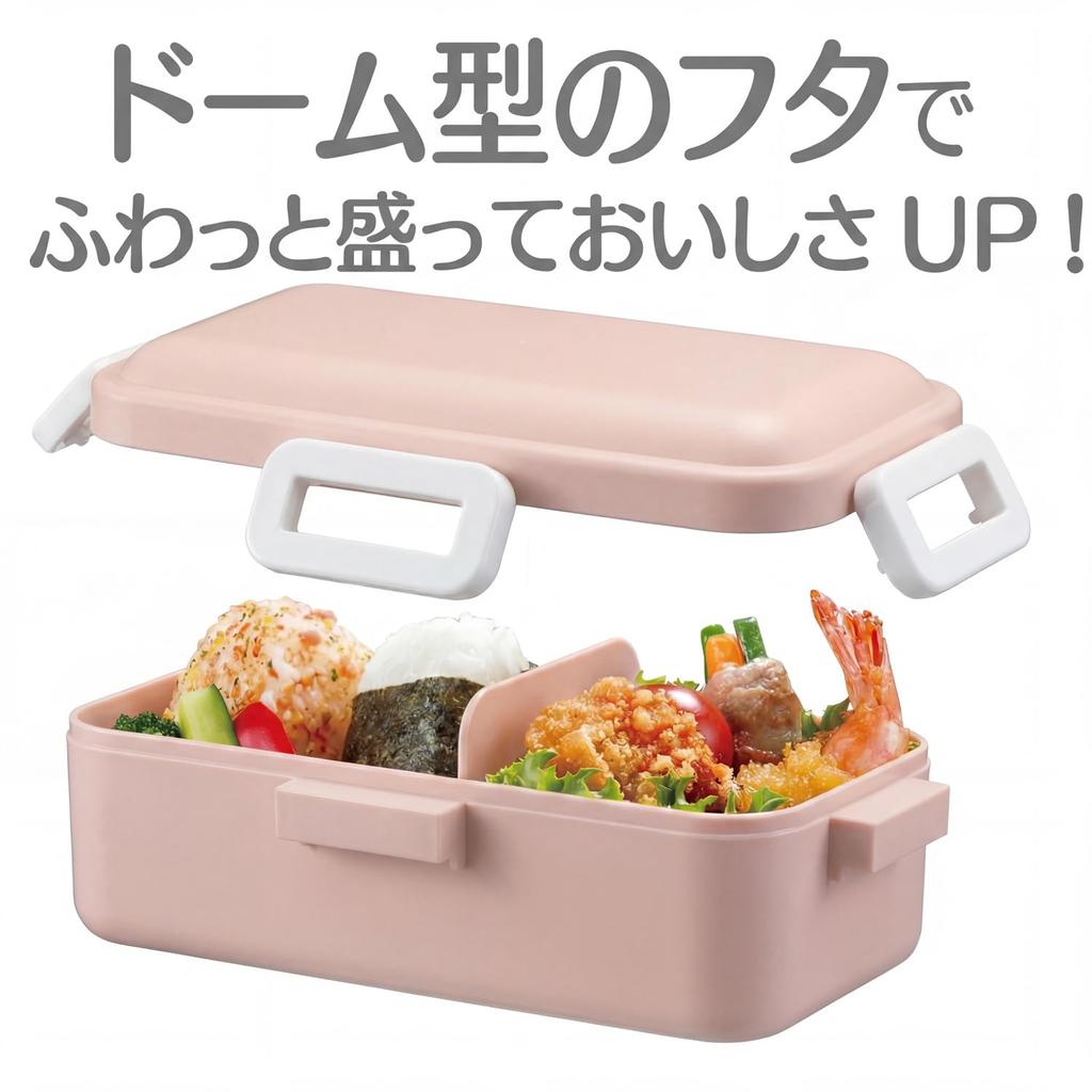 Skater Bento Box 530ml 1 Tier Leak-Resistant Lock Lunch Box Dusky Pink Dishwasher Microwave Safe PFLB6AG-A