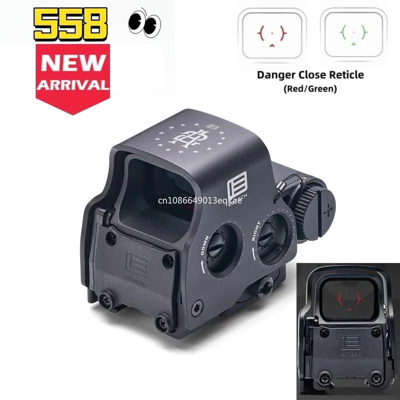2024 Neues EOTECH 558 DCR Rotpunkt Holografisches Visier Airsoft Jagd mit G33/G43/G45 3X 5X Vergrößerer Passend für 20mm Schienenmontagen & QD-Hebel