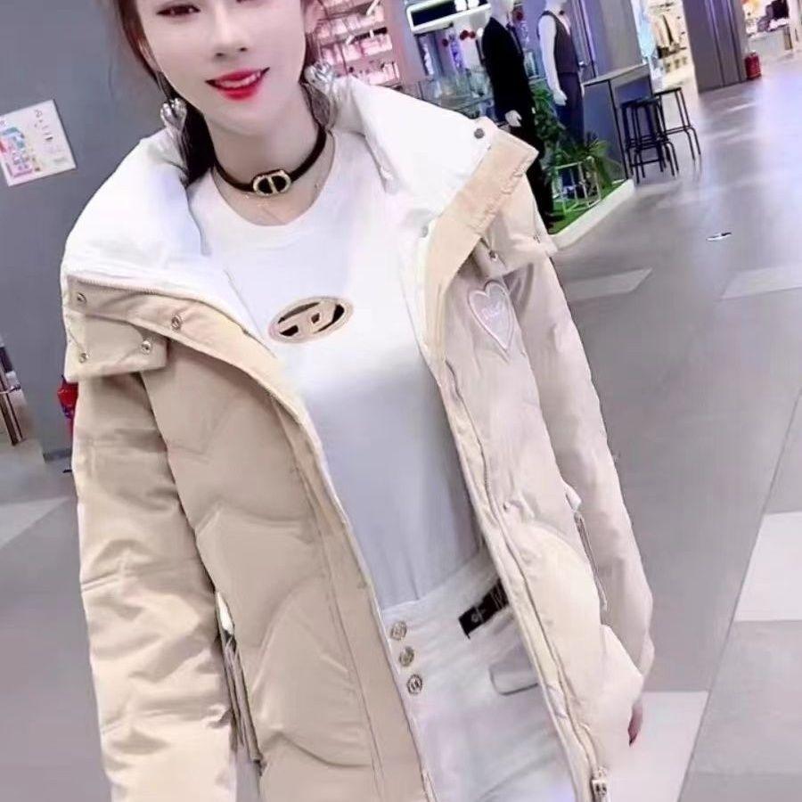 Veste en duvet d'eider rembourrée en coton pour femmes Parkas Hiver Nouveau Manteau court chaud rembourré en coton Vêtements d'extérieur tendance Épaissir Manteau Femme