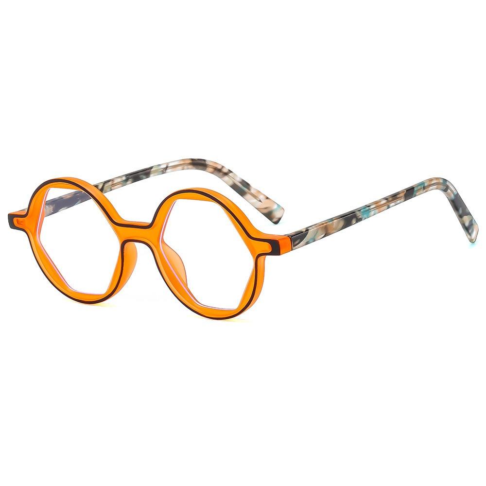

TR90 Round Optical Eyeglasses Prescription Spectacles Women Anti Blue Light Glasses Man Decoration Sunglasses оранжевый