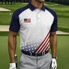 2026 Independent Station Summer Men's Casual Lapel POLO Shirt 3D Digital Printing Men's Outdoor POLO Shirt