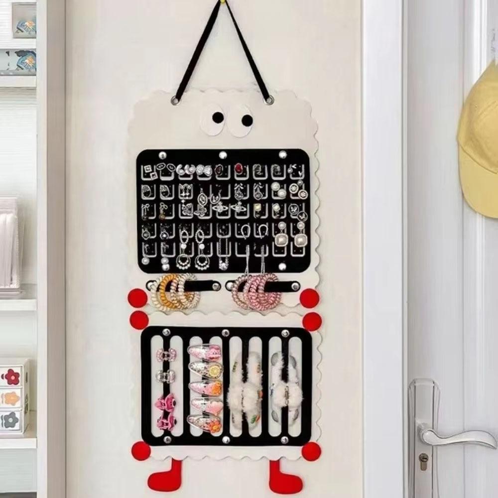 Wall-mounted Felt Hair Clip Storage Bag Detachable Hair Accessory Organizer  Ear Studs