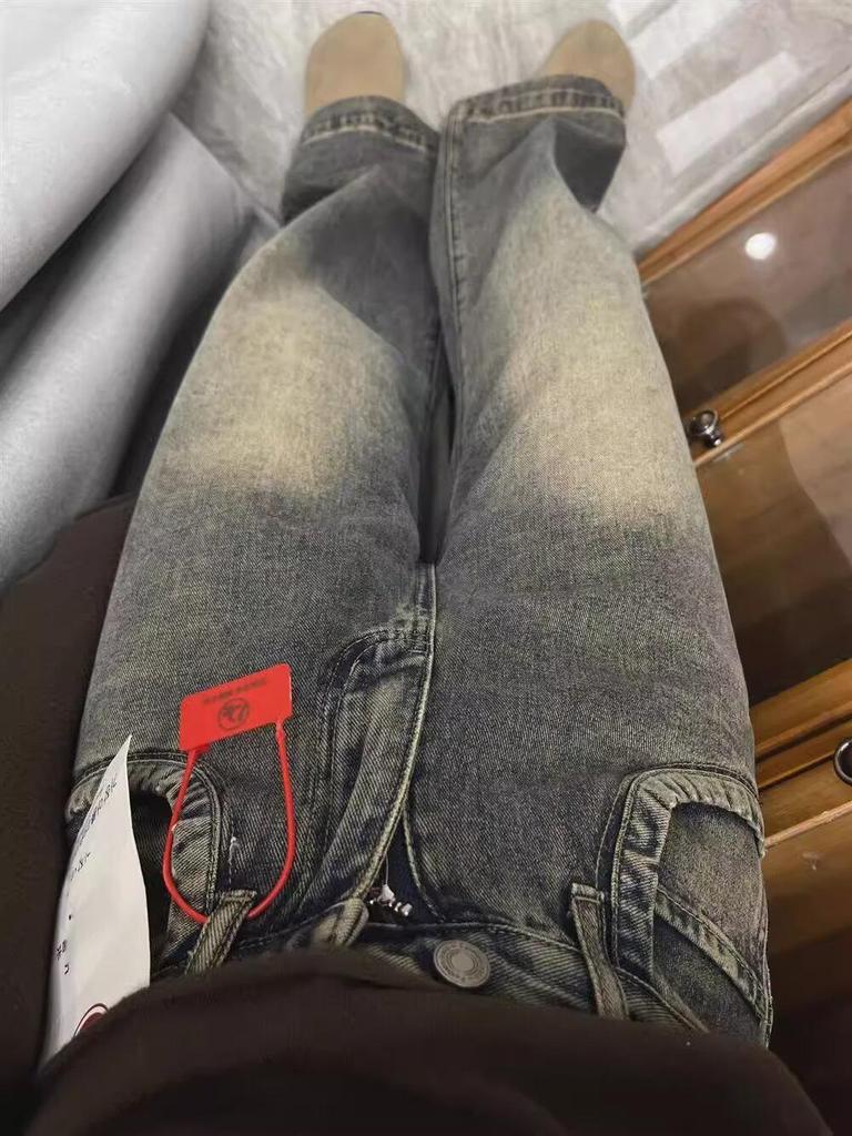 Vintage High-Waist Wide-Leg Jeans - Spring/Autumn Retro Style 2025