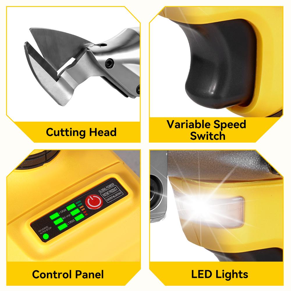 MELLWIN 1800W Brushless Electric Scissors Cordless Electric Iron Sheet Shears Home Multi Shears Tools For Makita 18V Battery Pin