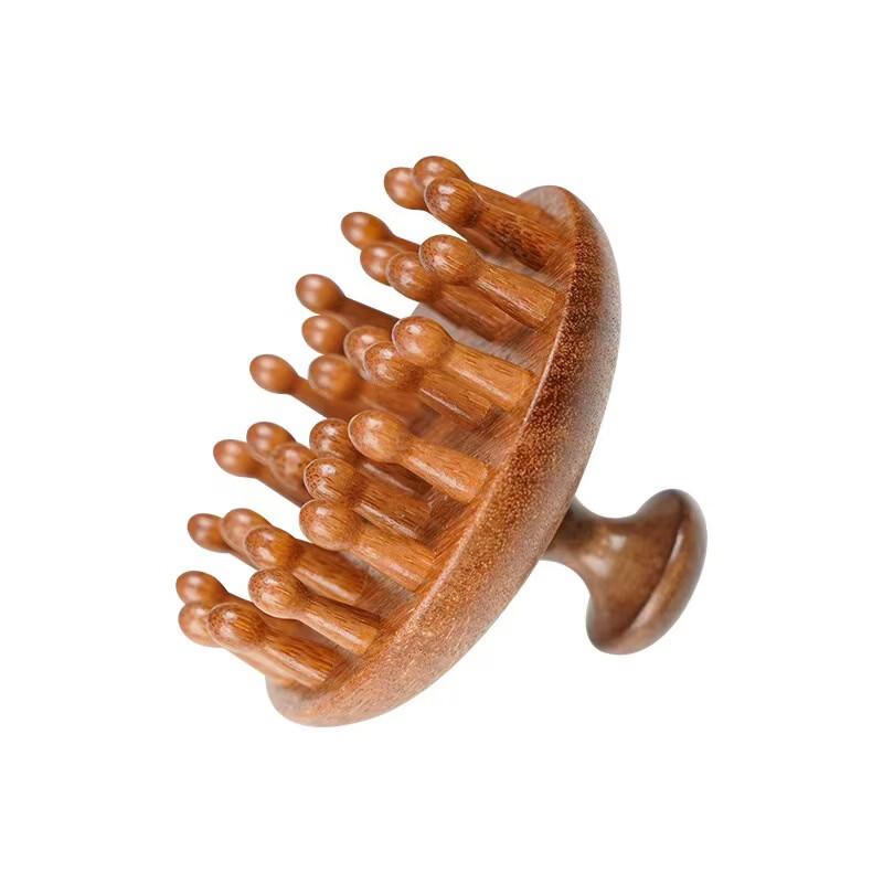 

BeiduoYang Sandalwood Scalp Massage Ring Comb - 28 Teeth (Set of 2)