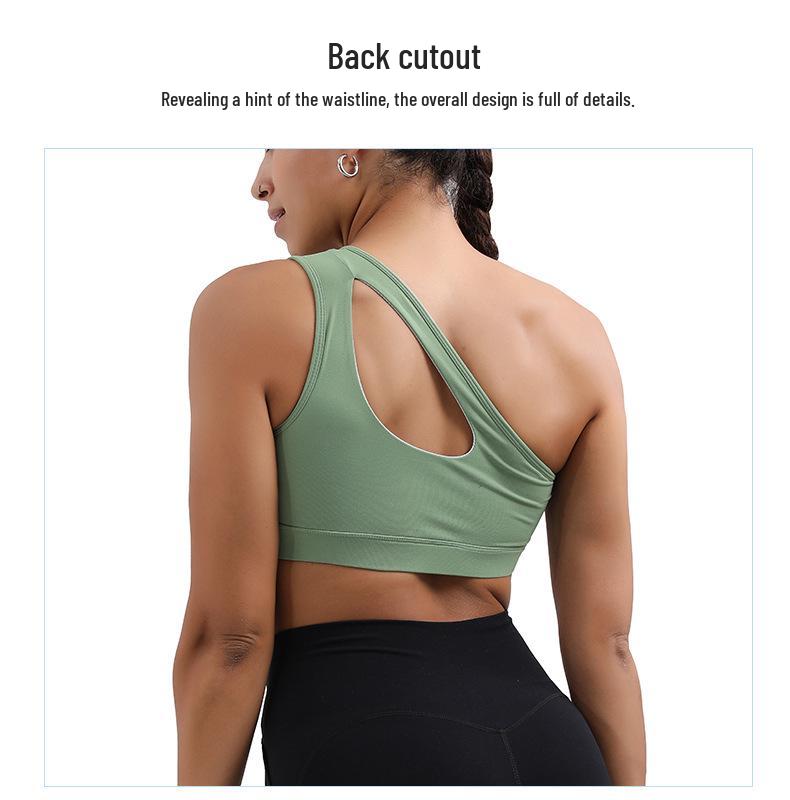 Women's High-Intensity Shockproof Cutout Sports Bra for Yoga and Fitness