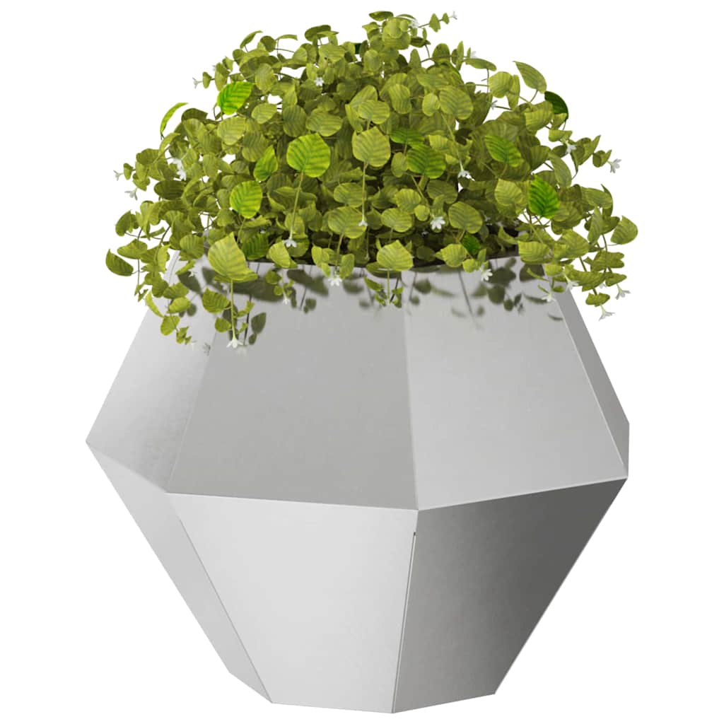 Plant Pot Silver 50 X 50 X 40 Cm Stainless Steel