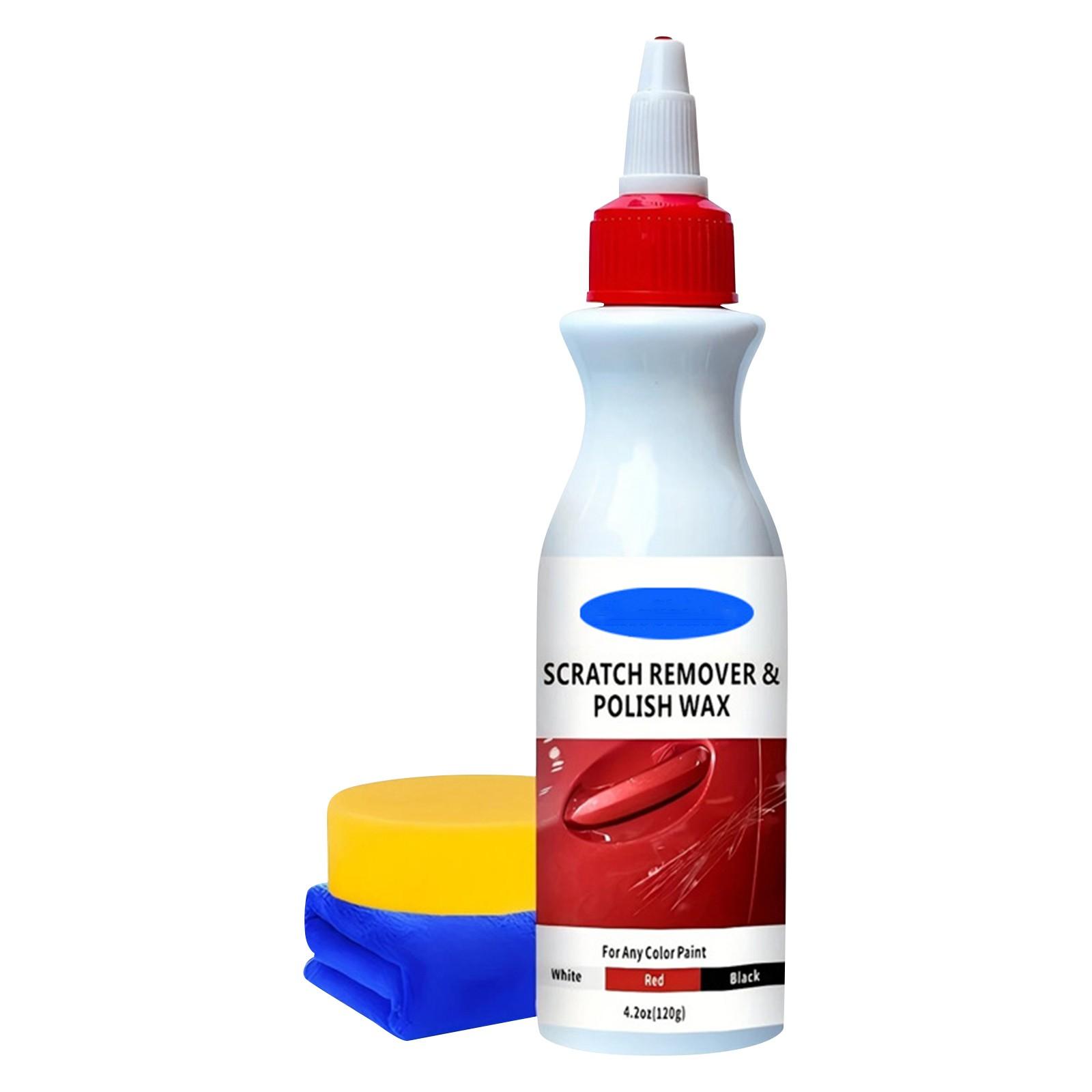 

Car Scratch Remover For Vehicles Paint Scratch Wax Auto Scuff & Remover Polishing Rubbing Compound With Pad And Towel Works On Cars, 120g One Size