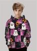Jungen Kleidung Lustiger Terror Kürbis Langarm Kapuzenpullover Kind Cartoon Halloween Dünnes Sweatshirt Oberteile Halloween Geschenk für Jungen Mädchen