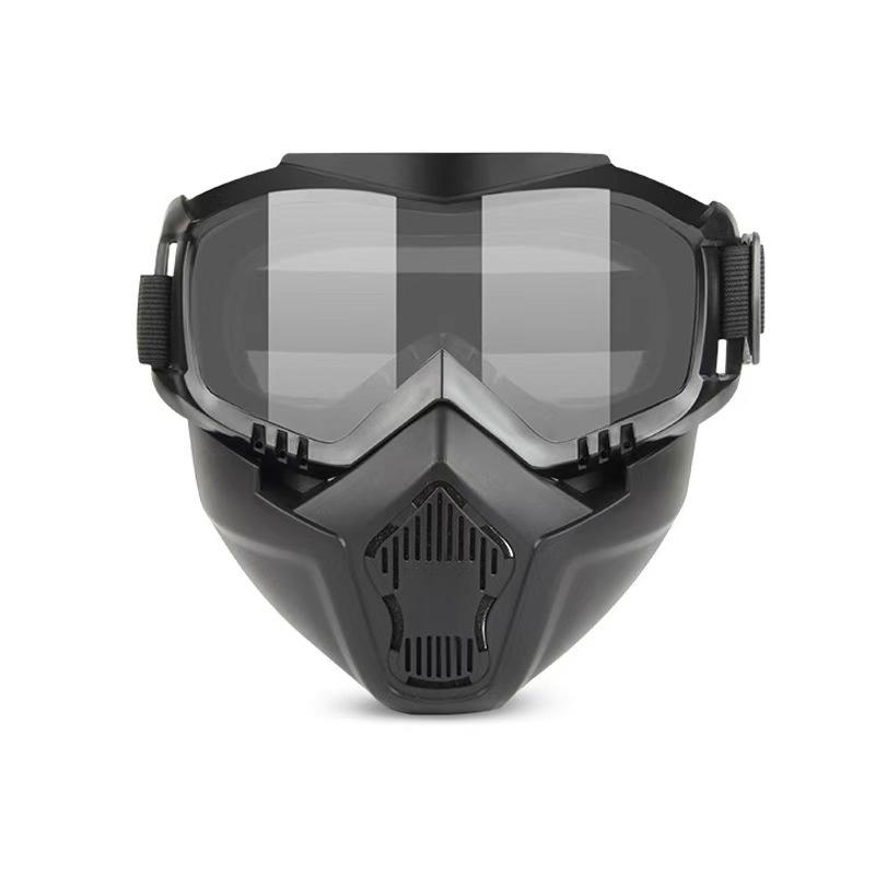 Harley Windproof Welding & Riding Mask with Detachable Cap & Anti-Glare Goggles